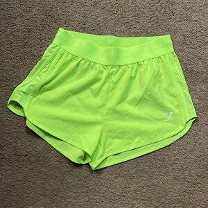 Gymshark Neon Green Athletic Shorts